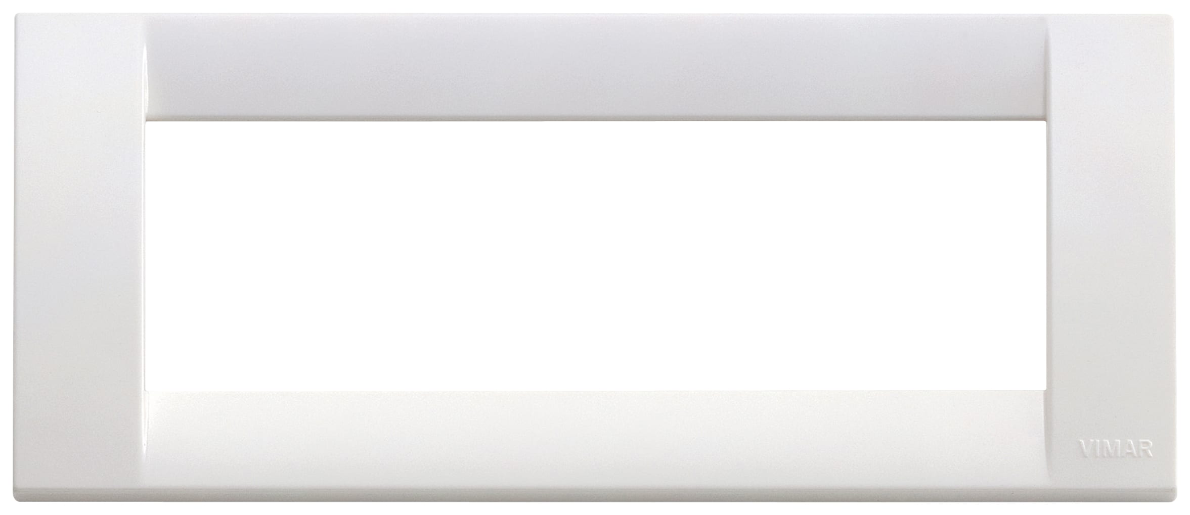 VIMAR - PLACCA CLASSICA 6M BIANCO BRILLANTE