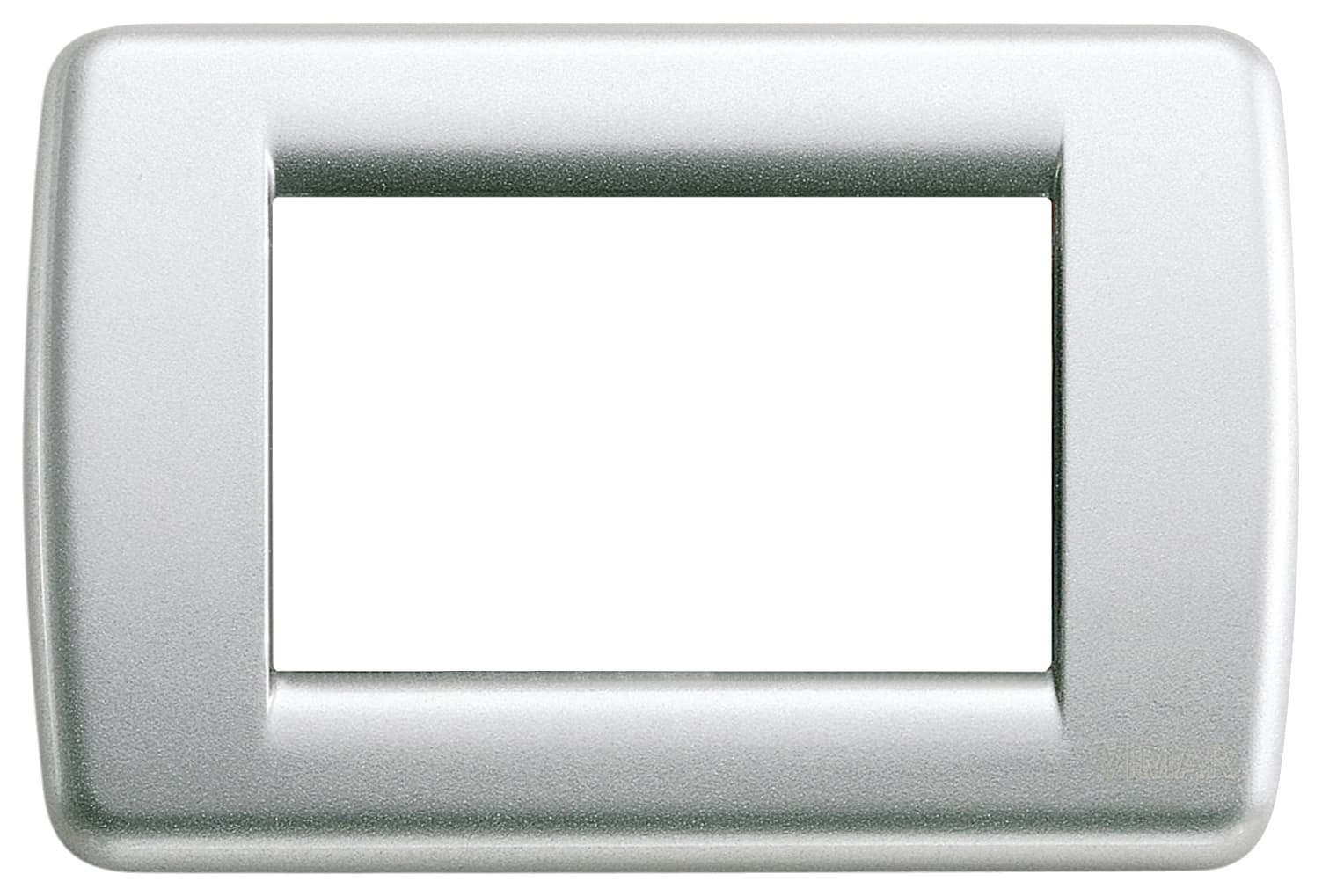 VIMAR - PLACCA RONDO 3M ARGENTO METALL.