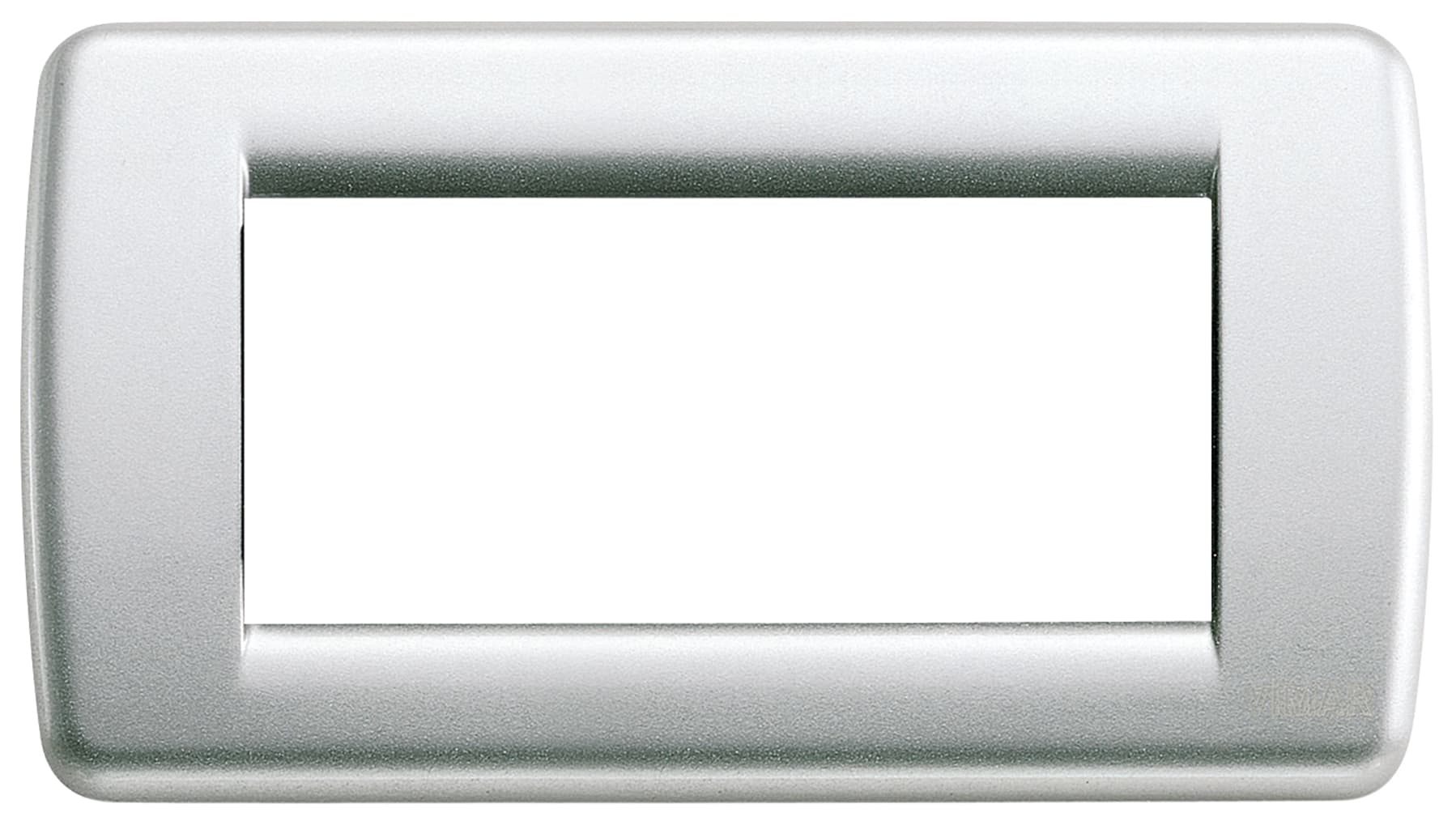 VIMAR - PLACCA RONDO 4M ARGENTO METALL.