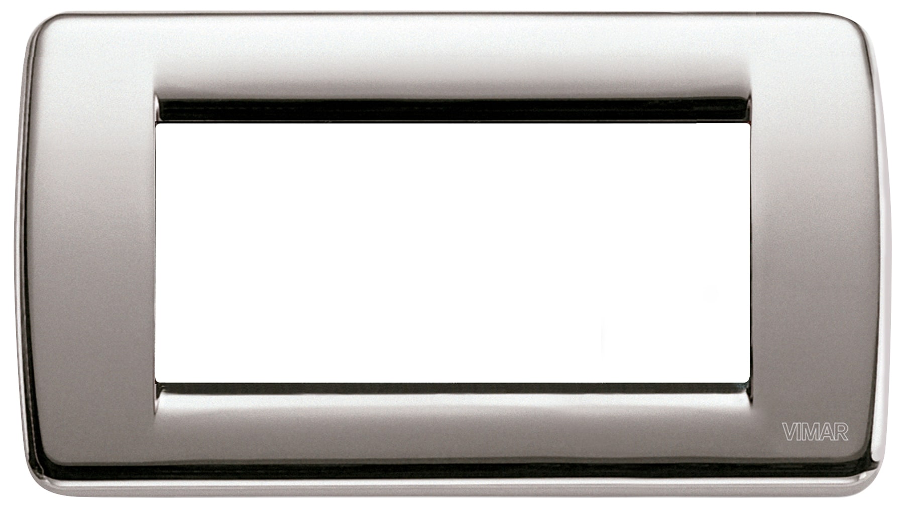 VIMAR - PLACCA RONDO 4M NICHEL SPAZZOLATO