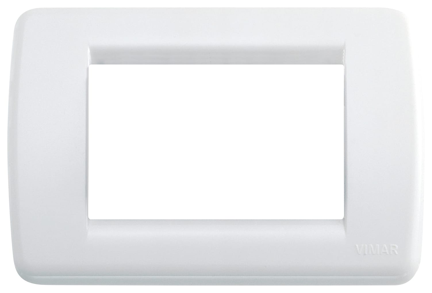 VIMAR - PLACCA RONDO 3M BIANCO BRILLANTE