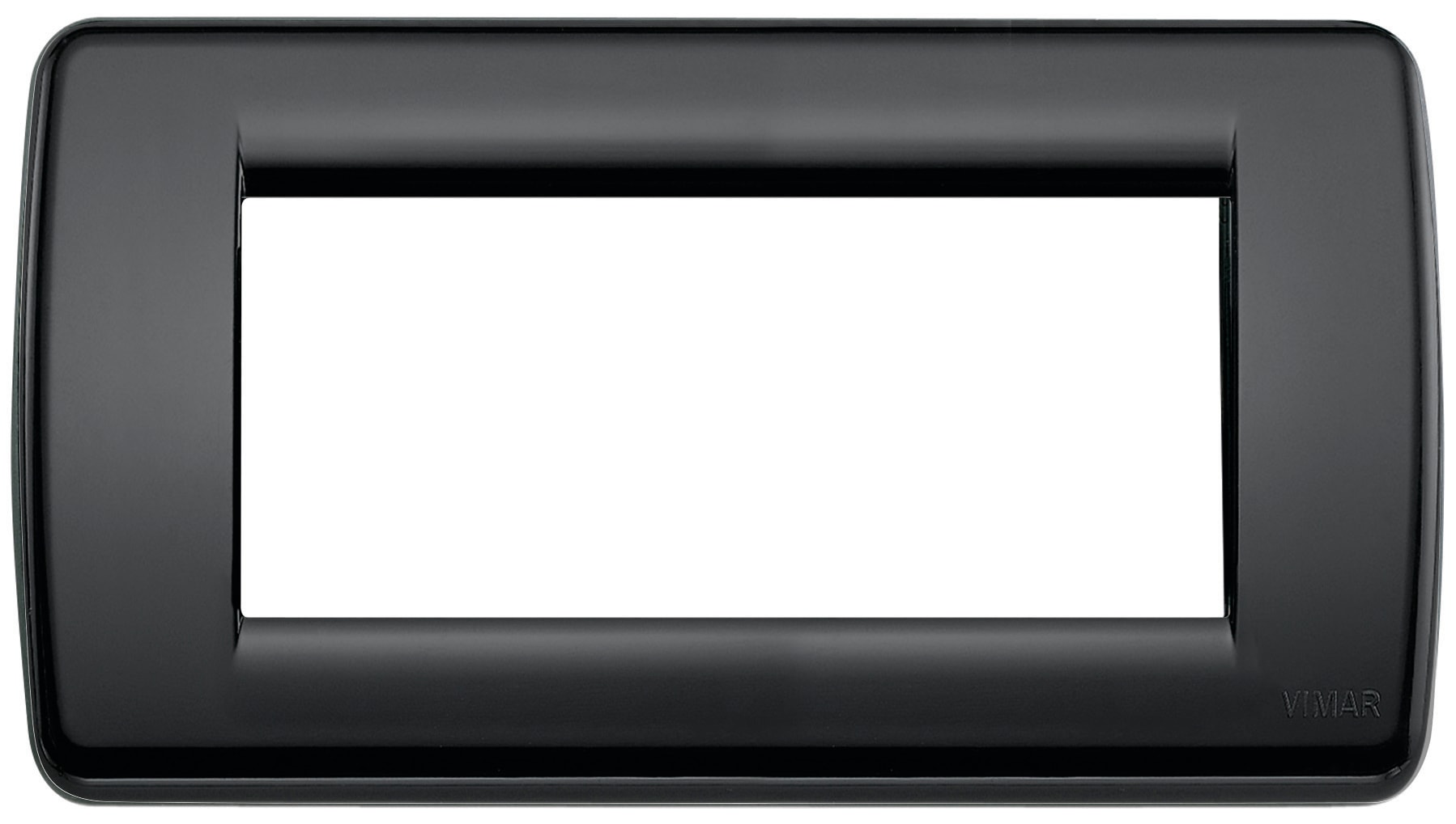 VIMAR - PLACCA RONDO 4M NERO