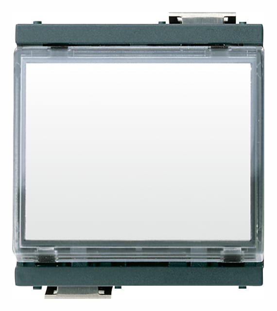 VIMAR - Pulsante Targh. 1P No 10A 12-24V Grigio - Targhetta Luminosa Lampada Siluro 12 24 V 3 W Ø 7X31 Mm, 2 Moduli Ridotti