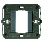 VIMAR - Supporto Liscio 1M con Griffe Grigio - Modulo Fronte Liscio, Per Scatole Incasso Rotonde Ø 60 Mm Parete 09971
