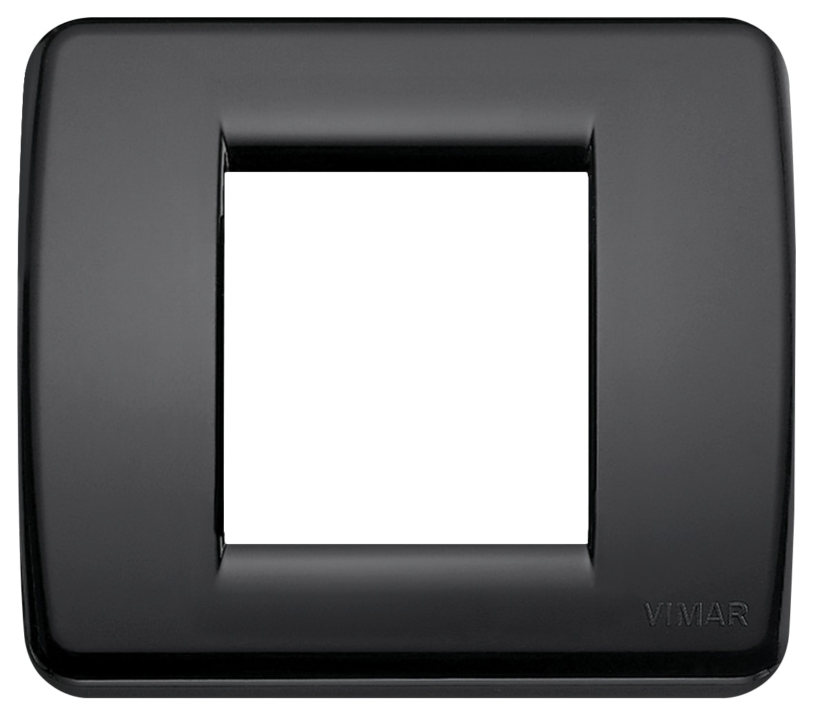 VIMAR - PLACCA RONDO 1-2M NERO