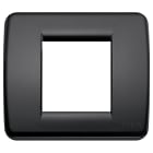 VIMAR - PLACCA RONDO 1-2M NERO
