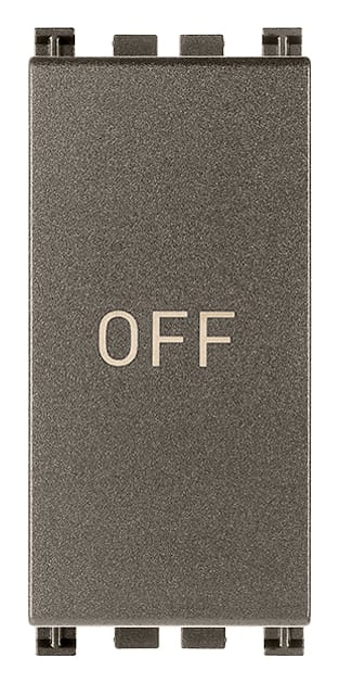 VIMAR - PULSANTE 1P NO+NC 10A SIMBOLO OFF METAL