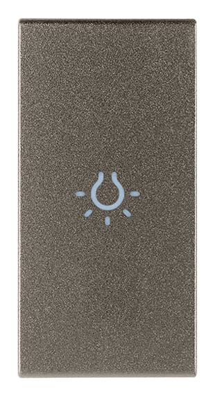 VIMAR - TASTO 1M SIMBOLO LUCE ASSIALE METAL
