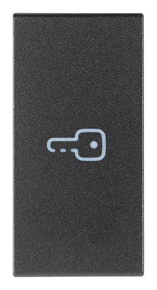 VIMAR - Tasto 1M Simbolo Chiave Assiale Grigio - Intercambiabile Modulo Comandi Illuminabile