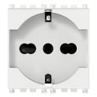VIMAR - Presa Universale Bianco Sicury 2P+T 16A 250V~ Standard Italiano P40 - 2 Moduli