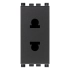 VIMAR - Presa Sicury 2P 16A Grigio Standard Euroamericano Ø4,8Mm