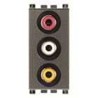 VIMAR - Presa 3 Connettori RCA Metal Morsetti Vite