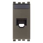 VIMAR - Presa Rj45 Netsafe Cat6 Utp Metal - Connettore Universale T568A/B, 8 Contatti, Morsetti Ad Incisione D'Isolante
