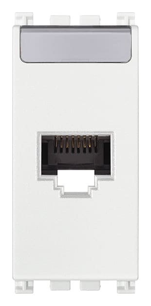 VIMAR - Presa Rj45 Cat6A Ftp Bianco - Connettore Netsafe, Schermata, Cablaggio Universale T568A/B, 8 Contatti, Morsetti Ad Incisione D'Isolante