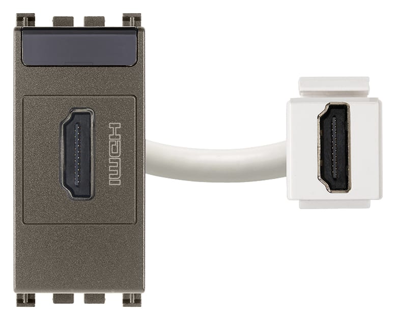 VIMAR - Presa HDMI 2.1B Metal Standard Keystone - Aggancio Metallico