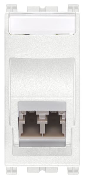 VIMAR - Presa Ottica Multimodale 50/125 Lc Bianco con Adattatore Duplex