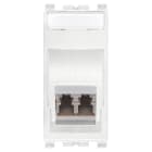 VIMAR - Presa Ottica Multimodale 50/125 Lc Bianco con Adattatore Duplex