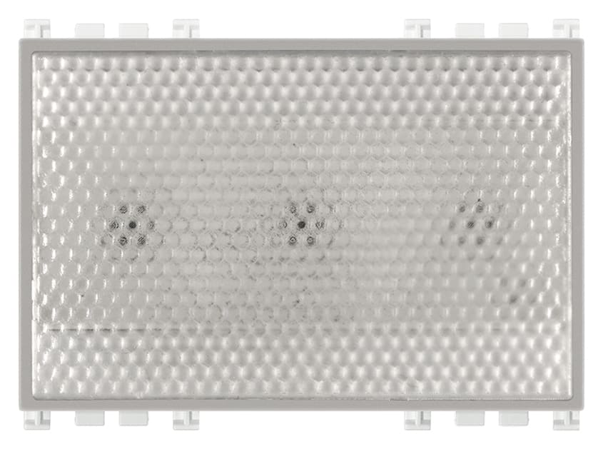 VIMAR - Lampada Emergenza Led Alta Efficienza 120-230V Automatico Batterie Ricaricabili Autonomia 1 Ora Grigio - 3 Moduli