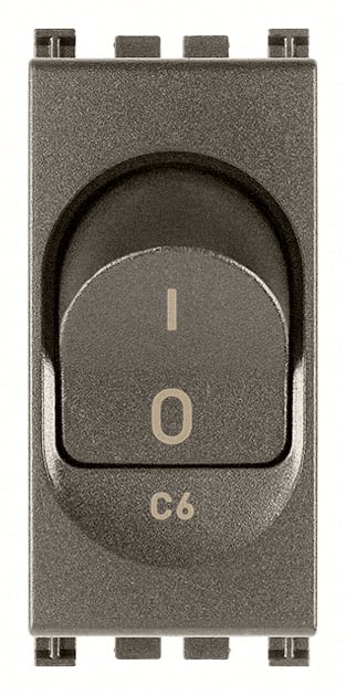 VIMAR - INTERRUTTORE MT 1P+N C6 120-230V METAL