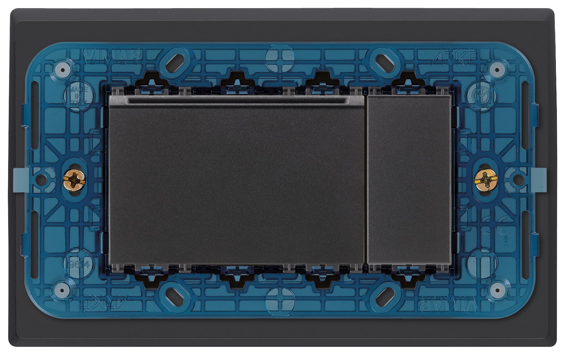 VIMAR - Programmatore e Lettore di Carte A Transponder Grigio con Scatola da Tavolo 4 Moduli