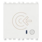 VIMAR - Fuoriporta RFID IoT bianco, lettore smart card, app View Wireless, Bluetooth 5.0, sistema mesh, 1 uscita relè, LED regolabile, 100-240 V, 2 moduli.