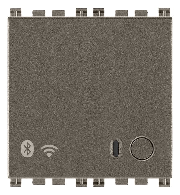 VIMAR - Gateway IoT connesso Bluetooth Wi-Fi per integrazione, configurazione, supervisione VIEW Wireless, Cloud e App, alimentazione 100-240 V 50/60 Hz, Metal.