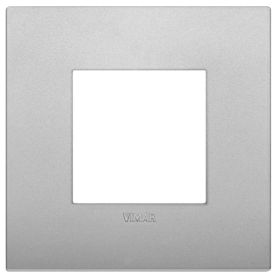 VIMAR - Placca Classic 2 Moduli in Tecnopolimero Silver Matt