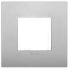 VIMAR - Placca Classic 2 Moduli in Tecnopolimero Silver Matt