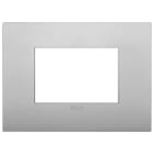VIMAR - Placca Classic 3 Moduli Tecnopolimero Silver Matt