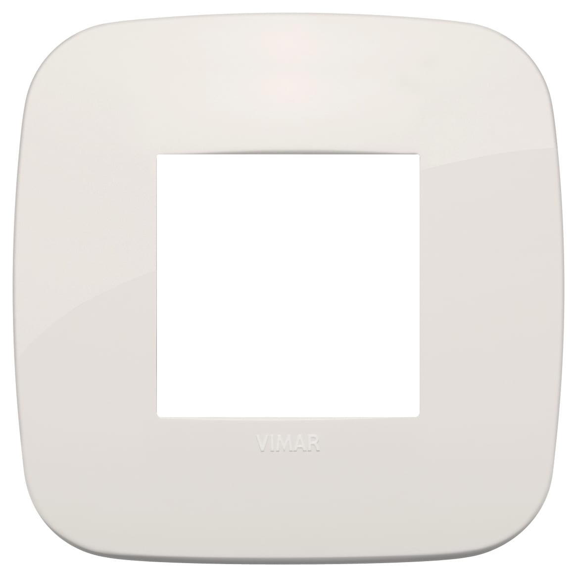VIMAR - Placca tonda 2 moduli in tecnopolimero avorio