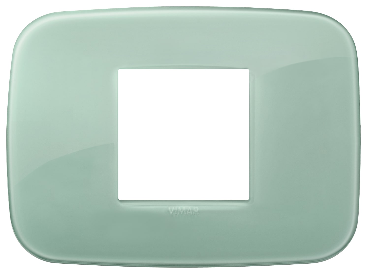 VIMAR - Placca Round 2 Moduli Centrali Tecnopolimero Reflex Salvia