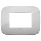 VIMAR - Placca Rotonda 3 Moduli in Tecnopolimero Argento
