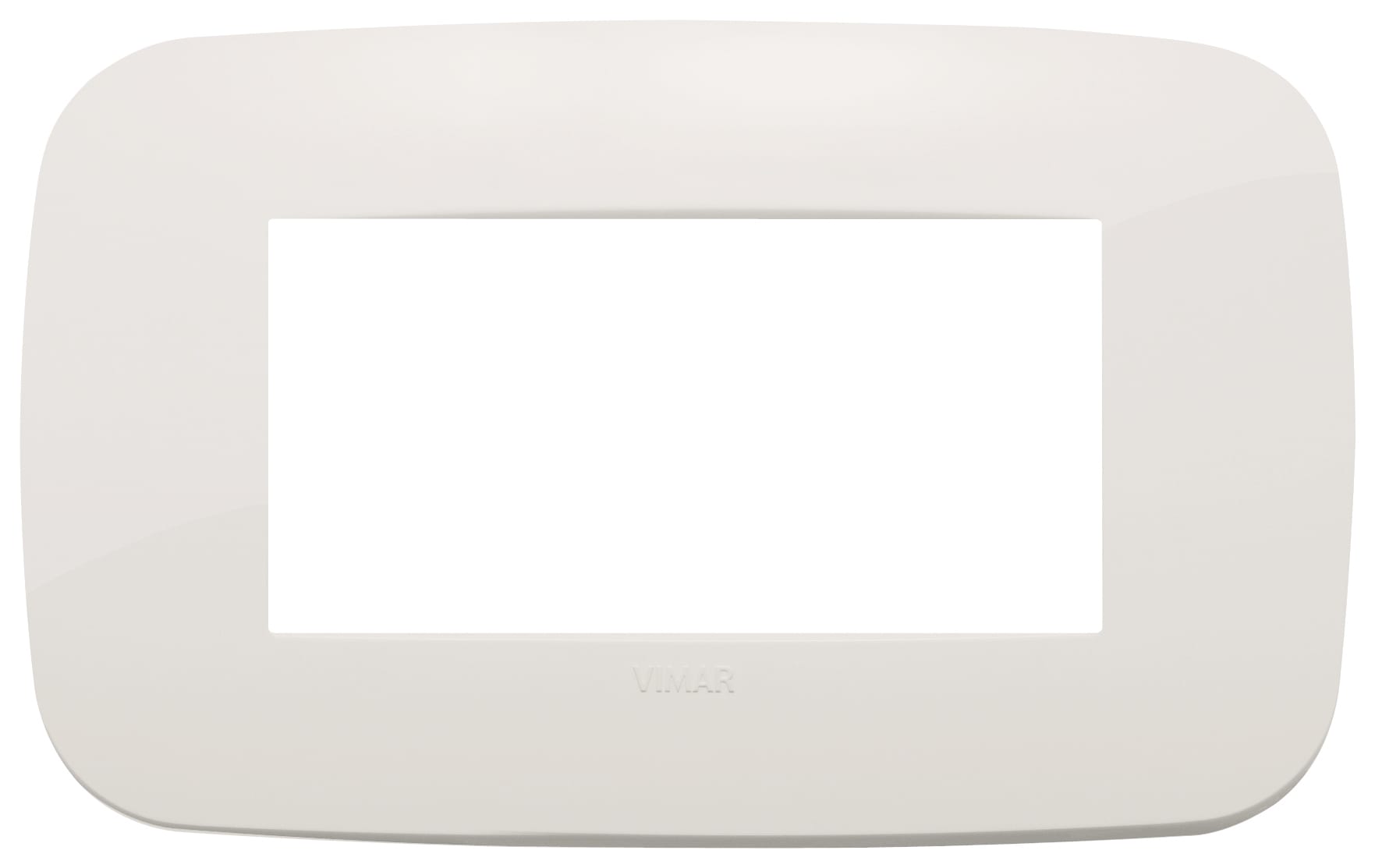 VIMAR - Placca tonda 4 moduli in tecnopolimero avorio
