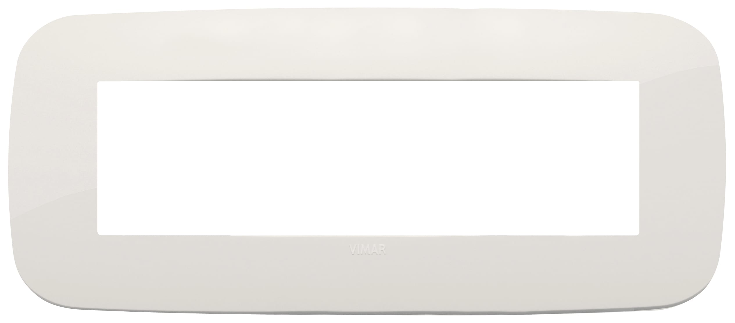 VIMAR - Placca tonda 7 moduli in tecnopolimero avorio