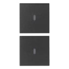VIMAR - DUE MEZZI TASTI 1M NEUTRO PERS. GRIGIO