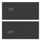 VIMAR - DUE MEZZI TASTI 2M SIMBOLI ON/OFF GRIGIO