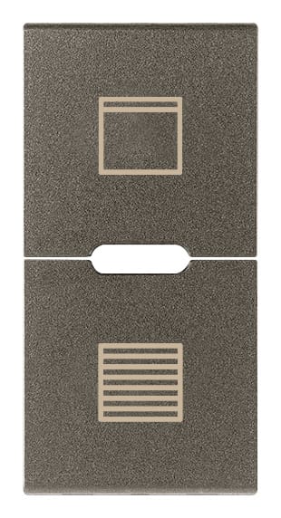 VIMAR - DUE MEZZI TASTI 1M SCEN.TAPPARELLA METAL