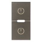 VIMAR - DUE MEZZI TASTI 1M SIMBOLI TOGGLE METAL