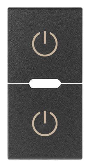 VIMAR - DUE MEZZI TASTI 1M SIMBOLI TOGGLE GRIGIO