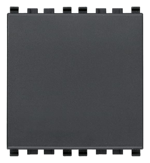 VIMAR - Deviatore 1P 16Ax 2M Grigio Illuminabile Tasto Sostituibile 250V~ 2 Moduli 200W Lampade Alimentatore Integrato
