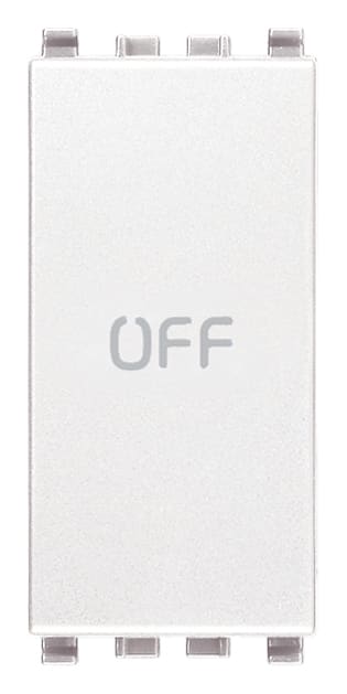 VIMAR - PULSANTE 1P NO+NC 10A SIMBOLO OFF BIANCO