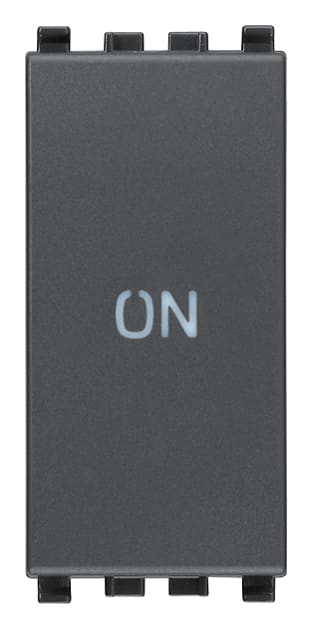 VIMAR - PULSANTE 1P NO+NC 10A SIMBOLO ON GRIGIO