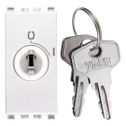 VIMAR - Pulsante 2P 16A + Chiave Bianco - 250V~, Estraibile Solo in Posizione O