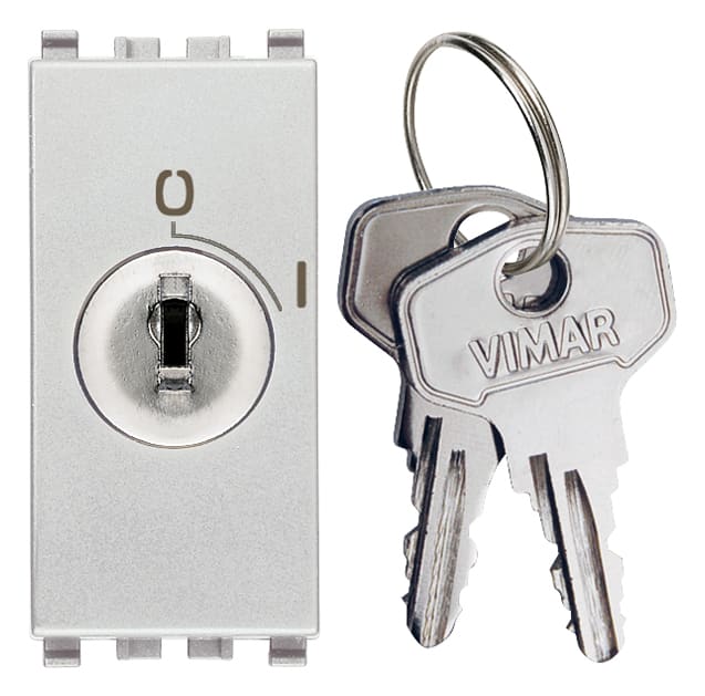 VIMAR - Pulsante 2P 16A + Chiave Estraibile in Posizione Off, 250V~ Next