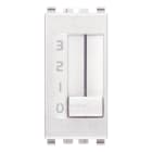 VIMAR - Commutatore a Slitta 1P 6(2)A Bianco - 250 V~ 4 Posizioni per Velocità Ventil-Convettori