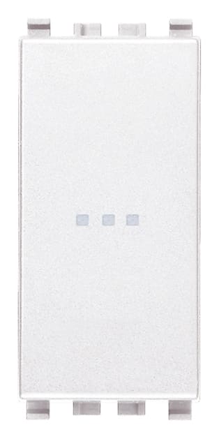 VIMAR - Deviatore 1P 16Ax Assiale Bianco - Tasto Sostituibile, Illuminabile, 250 V~ 200 W, Iec 60669-1:2017