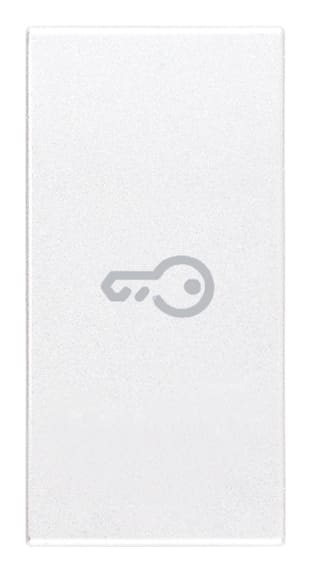 VIMAR - Tasto 1M Simbolo Chiave Assiale Bianco - Intercambiabile Modulo Comandi Illuminabile