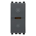 VIMAR - Dimmer universale 230V grigio, per lampade 40-400W, LED 3-200W, comando ON/OFF, regolazione minima, funzione MASTER, non per Isoset.
