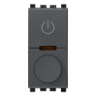 VIMAR - Dimmer universale 230V grigio, per lampade 40-400W, LED 3-200W, con potenziometro rotativo, funzione MASTER, comando ON/OFF, non per Isoset.