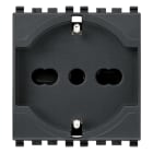 VIMAR - Presa Universale Grigio Sicury 2P+T 16A 250V~ Standard Italiano P40 - 2 Moduli